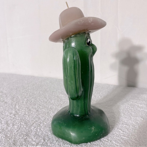 Vintage Green Cowboy Cactus Candle - Picture 10 of 11